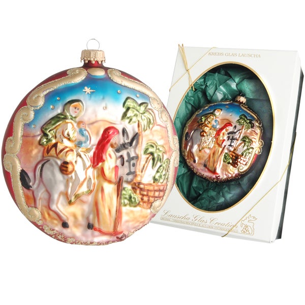 Großer Taler Reise nach Bethlehem 12cm, 1 Stck., Weihnachtsbaumkugeln, Christbaumschmuck, Weihnachtsbaumanhänger