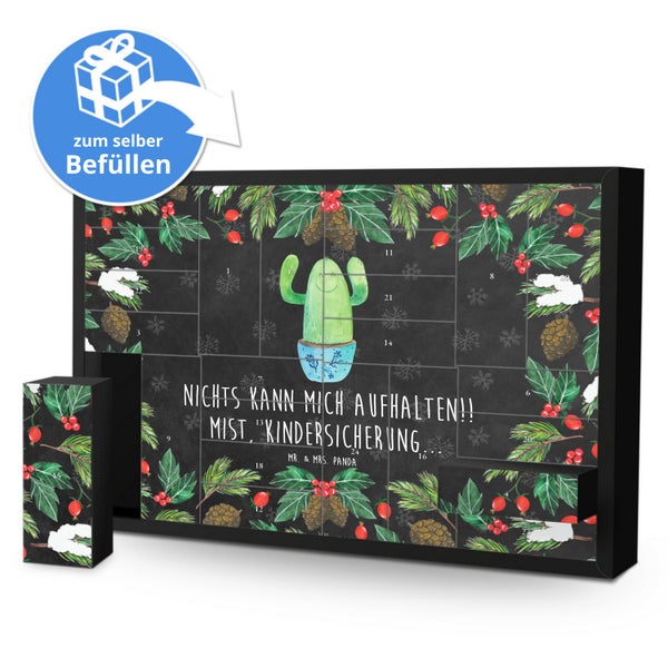Mr. & Mrs. Panda Befüllbarer Adventskalender Kaktus Happy - Schwarz