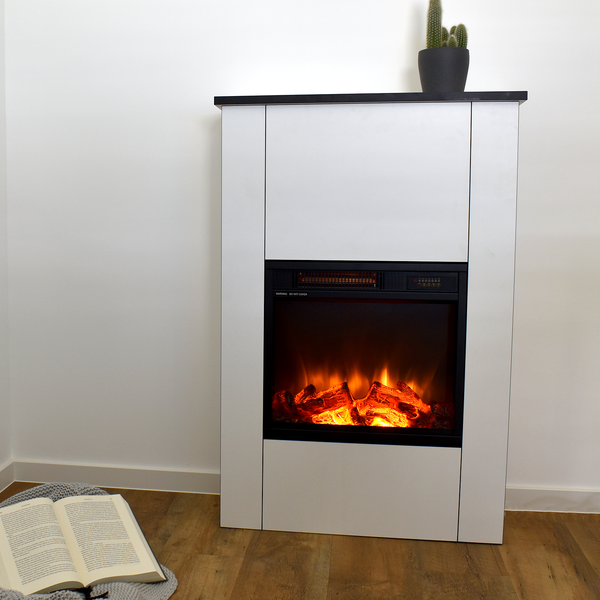 Glow Fire Elektrokamin 'Thasos ' | LED Standkamin mit Heizung (1500 W) | HxBxT: 100x65x24cm