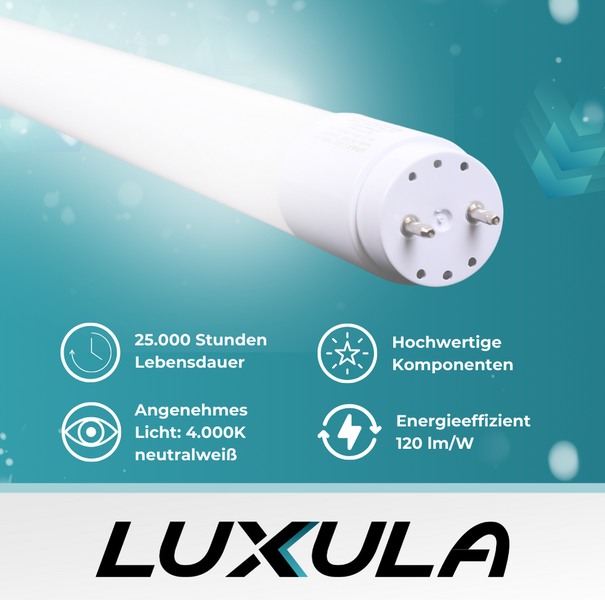 Luxula LED-Röhre mit einer Lebensdauer von 25000 Stunden