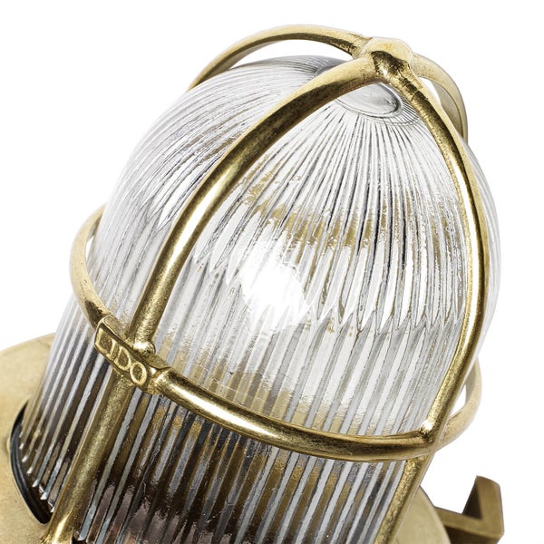 Lido Leuchte mit Klarglas und Schutzkorb