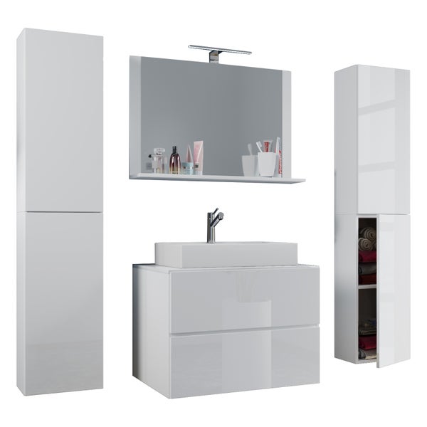 5-tlg. Waschplatz Waschtisch Lendas XL Schublade