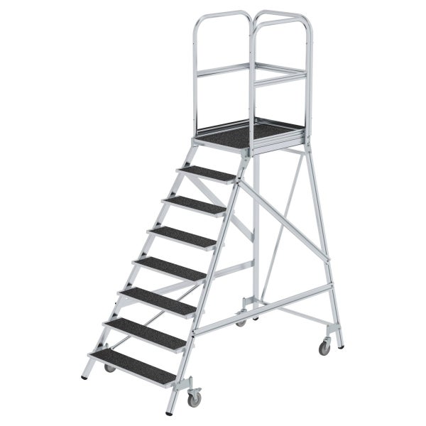 Mobile Arbeitsbühne mit acht Stufen und Plattform