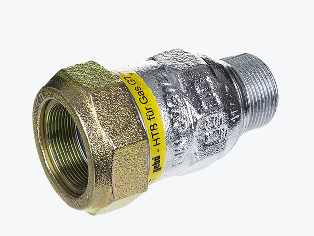 Gebo Gasanschlussteil mit Innengewinde und Außengewinde für Gasinstallationen