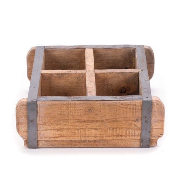 Holzkiste Brick Massivholz, Ziegelform