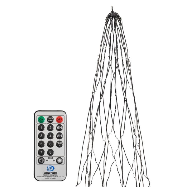 LED Lichterkette für Weihnachtsbaum mit Fernbedienung zur Steuerung von Lichtmodi und Timer
