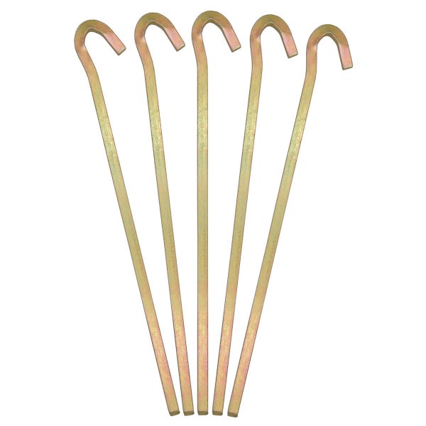 AMANKA Stahl-Hart 5 Vierkant Zelt-Heringe Erdnägel 220x6mm Bodenanker Camping