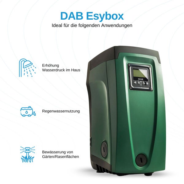 DAB Esybox Hauswasserwerk zur Druckerhöhung, Regenwassernutzung und Gartenbewässerung