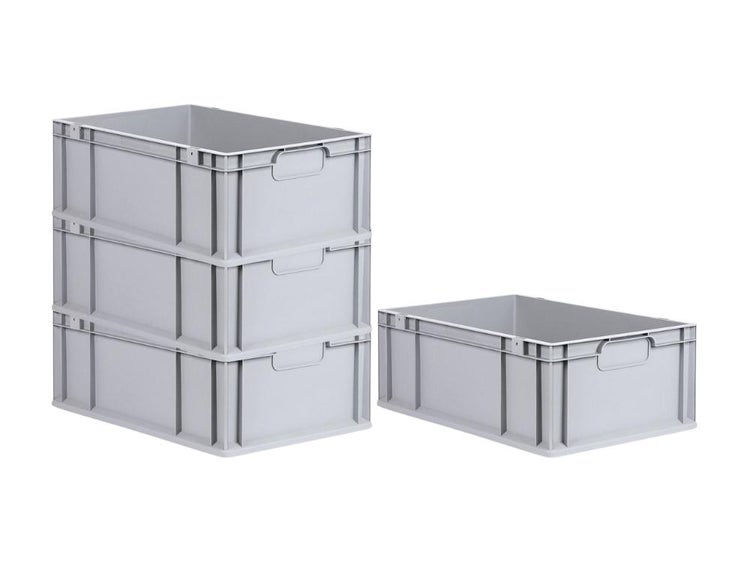 PROREGAL Spar Set 4x Eurobox Nextgen Economy Griffe Geschlossen HxBxT 22 x 40 x 60 cm 44 Liter Eurobehälter Transportbox Transportbehälter