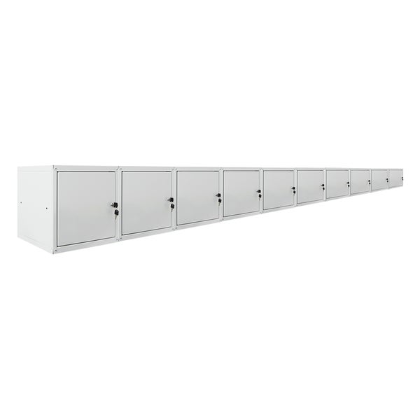 PROREGAL Mega Deal 10x Schließfachwürfel Cubic HxBxT 35 x 35 x 35 cm Grau