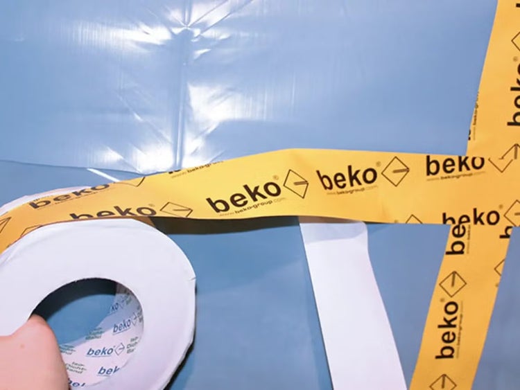 Beko Dichtband auf Rolle zum Abdichten von Dampfbremsfolien und Dampfsperren im Trockenbau