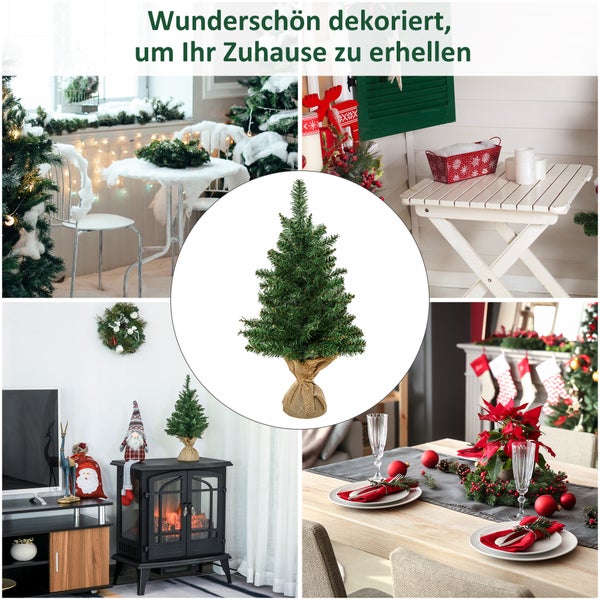 HOMCOM Weihnachtsbaum, Ø44 x 60H cm, PVC, Grün