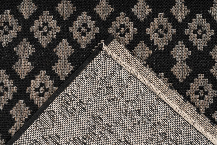 Flachflor Teppich Silkaria Anthrazit / Schwarz Modern 200 x 290 cm