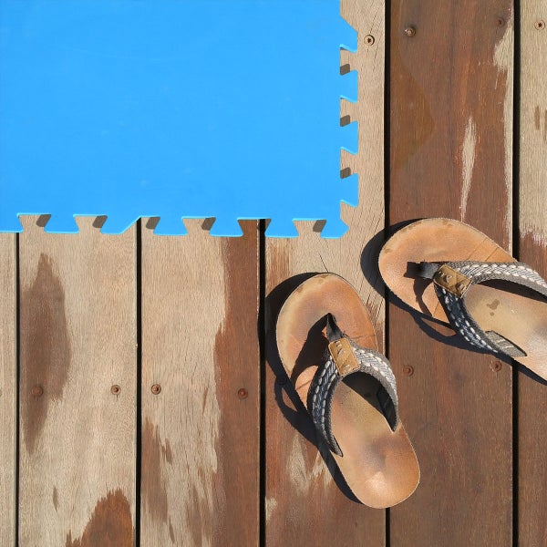 eyepower 2,6m² Poolunterlage - 4 EVA Matten 81x81 - Outdoor Pool Unterlage - Unterlegmatten Set
