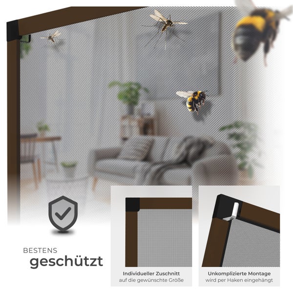 Insektenschutzgitter mit Insekten