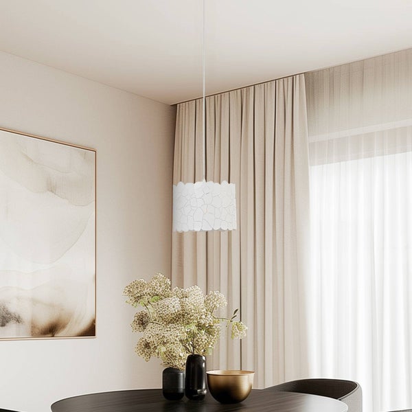 Lindby Pendelleuchte Aralena (Modern) in Weiß aus Metall (1 flammig, E27) - Deckenlampe Esstischlampe Hängelampe Hängeleuchte Wohnzimmerleuchte