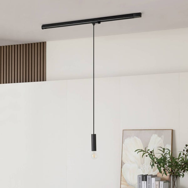 Arcchio Stromschienenstrahler Ejona (Modern) in Schwarz aus Aluminium (1 flammig, E27) Flurleuchte