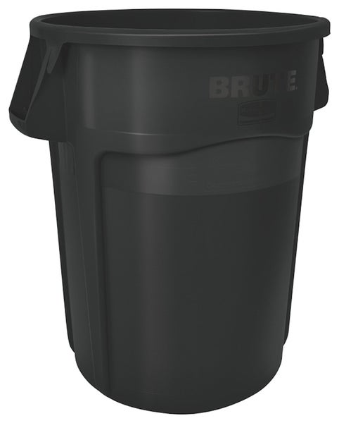 PROREGAL Rubbermaid Brute Runde Mehrzwecktonne Mit Belüftungskanälen 166,5 Liter HxBxT 79,6 x 71,7 x 61,2 cm Aus Kunststoff Schwarz