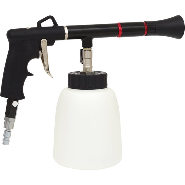 Reinigungspistole mit Behälter für Reinigungsflüssigkeit