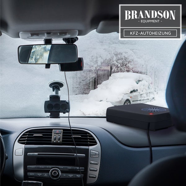 Brandson Heizlüfter 1400W, Innenraumheizung, mobile Auto Heizung, PKW, Überhitzungsschutz, Entfroster Standheizung, Schwarz/Rot