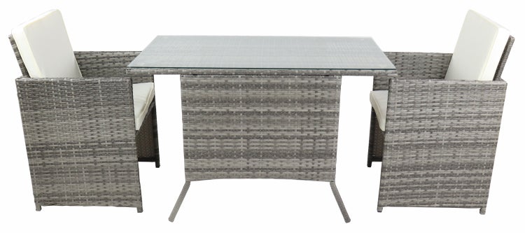 3-tlg Balkonset Gartenmöbel Set Rattan Raloso