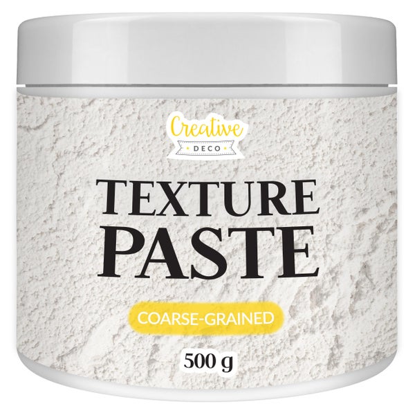 Creative Deco Strukturpaste Grobkörnig 500 g Weiße Spachtelmasse für Acrylmalerei