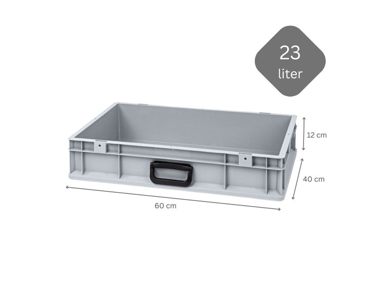 PROREGAL Spar Set 8x Eurobox Nextgen Portable Uno HxBxT 12 x 40 x 60 cm 23 Liter Eurobehälter Transportbox Transportbehälter Stapelbehälter