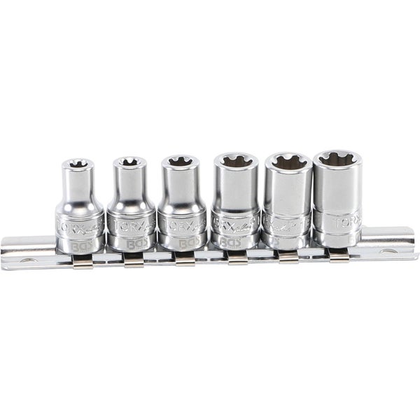 BGS Steckschlüssel-Einsatz-Satz T-Profil Plus (für Torx Plus) Antrieb Innenvierkant 6,3 mm (1/4) SW 6EP - 12EP 6tlg. - 9588