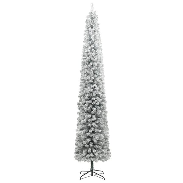 Weihnachtsbaum Schlank mit Ständer Beschneit 270 cm PVC