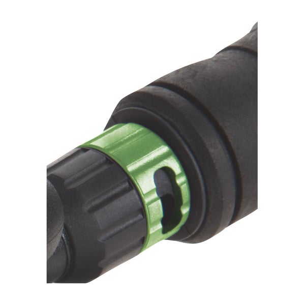 Detailaufnahme eines Handwerkzeugs mit grünem Einstellring