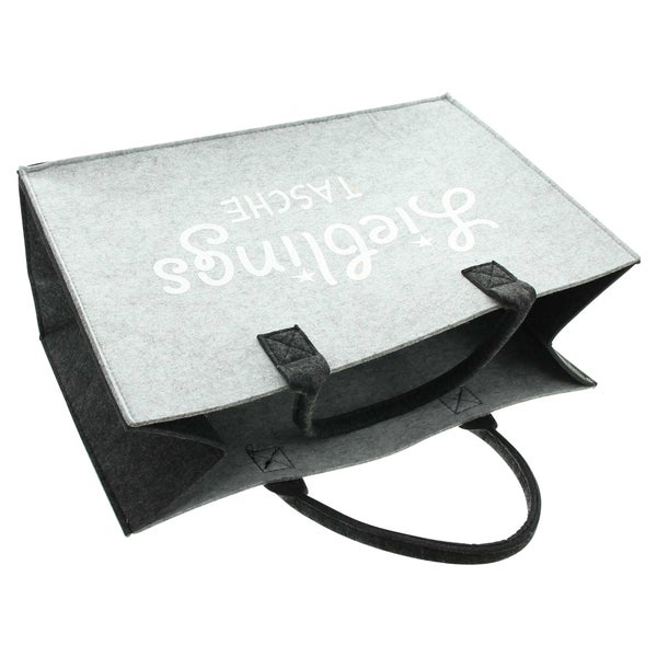 FRANK FLECHTWAREN | Shopper Lieblingstasche, 45 x 20 x 30 cm, FILZ AUS PET