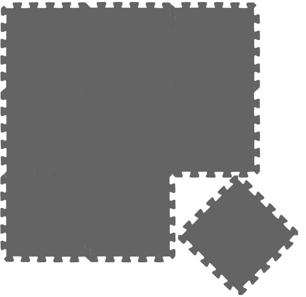 Set aus quadratischen Schaumstoff Puzzlematten mit Stecksystem