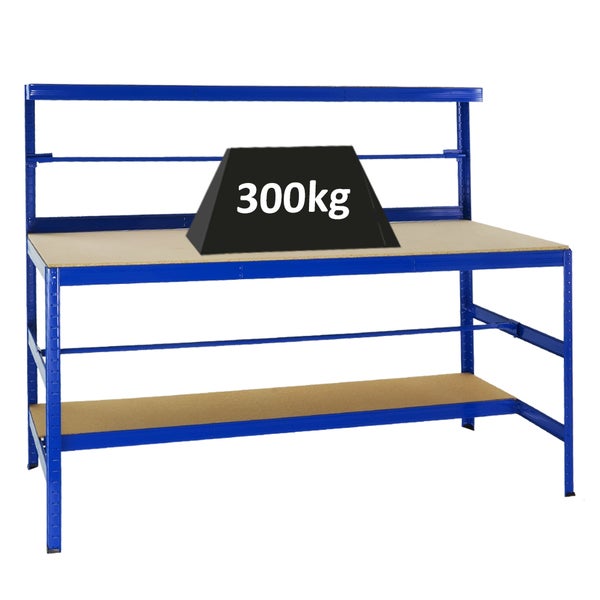 PROREGAL Packtisch Tiger HxBxT 150 x 180 x 75 cm Tragkraft 300 kg Blau
