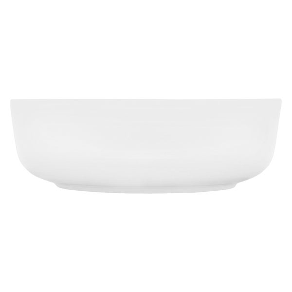 ECD Germany Waschbecken Waschtisch 400 x 400 x 135 mm aus Keramik Rund Weiß - Aufsatzbecken Aufsatzwaschbecken Handwaschbecken Aufsatzwaschtisch Spülbecken Becken Wasserfall Waschschale Waschschüssel