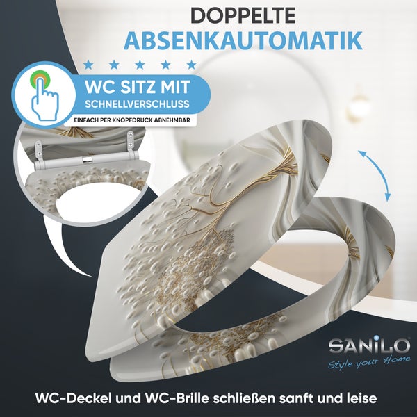 WC Sitz mit Absenkautomatik und Schnellverschluss