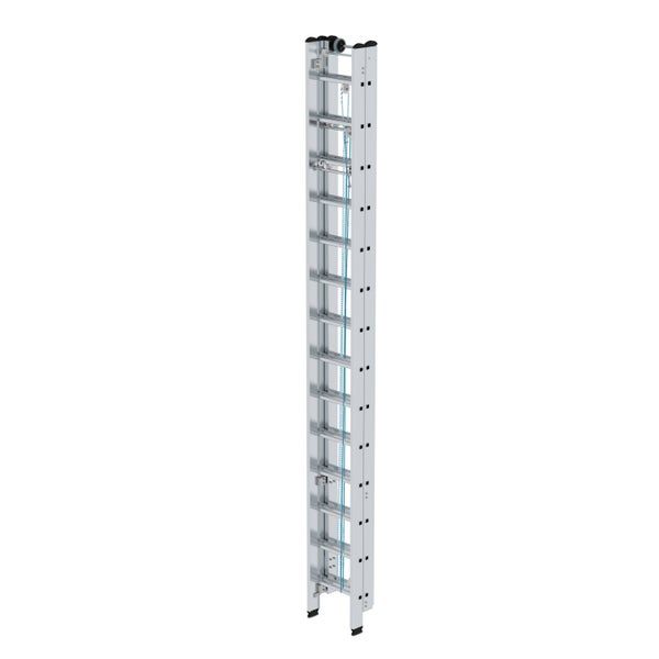 PROREGAL Sprossen-Seilzugleiter 3-Teilig Ohne Traverse 3 x 14 Sprossen