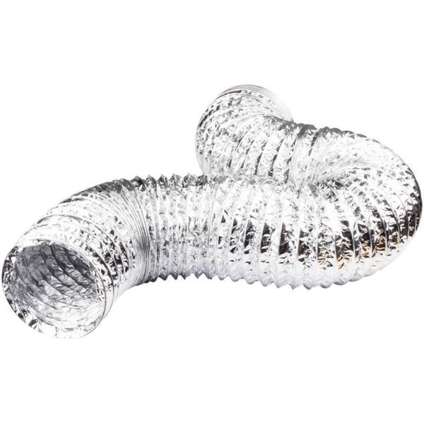 Aluflexrohr 125mm – 1 Meter flexibler Abluftschlauch für Growboxen, Klimageräte & mehr – Feuergeschützt, Robuste Aluminium-Innenbeschichtung, Extra Stabil & Langlebig