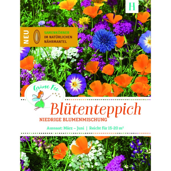 Blütenteppich Blumenmischung niedrige Blumenmischung Samen von Grüne Fee