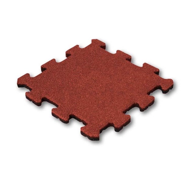 Gummifliese 50 mm - 50x50 cm Puzzle - Rot - Mittelstück