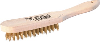 Drahtbürste mit Holzgriff zur Reinigung von Oberflächen