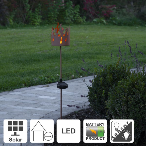 Solarleuchte mit Flammendesign für den Außenbereich