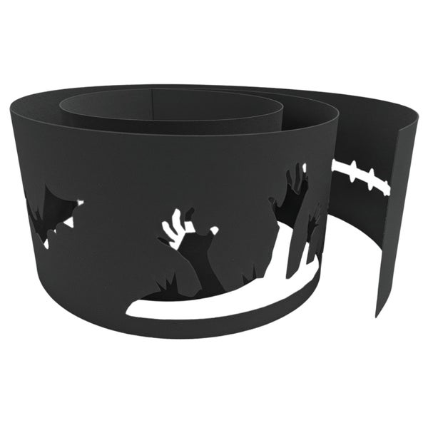 Feuerkorb-Einfassung mit Motiv, gerollt