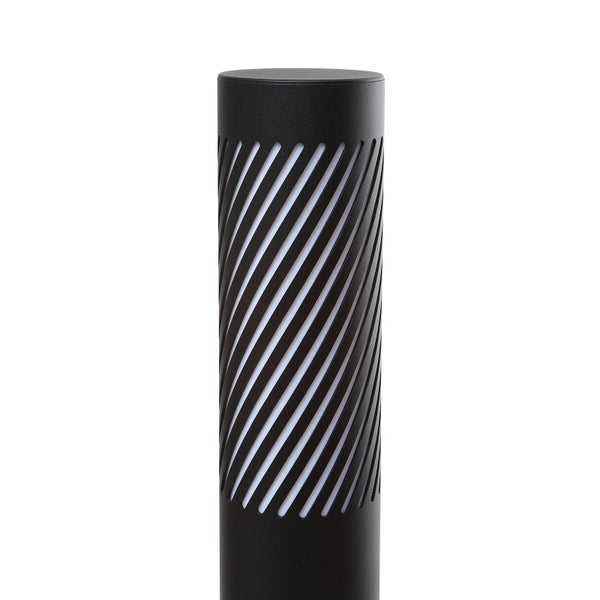 Lindby Außenleuchte Lurinda (spritzwassergeschützt (Modern) in Schwarz aus Metall (1 flammig, E27) - Wegeleuchte Pollerleuchte Wegelampe Sockelleuchte