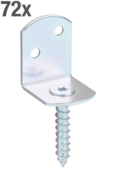Winkelverbinder mit Schraube 72 Stück Metallverbinder für Holzverbindungen