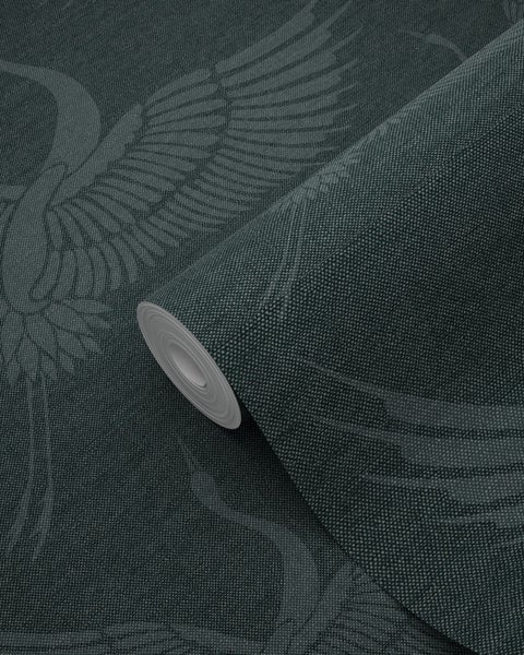 Tapetenrolle mit Kranichmuster