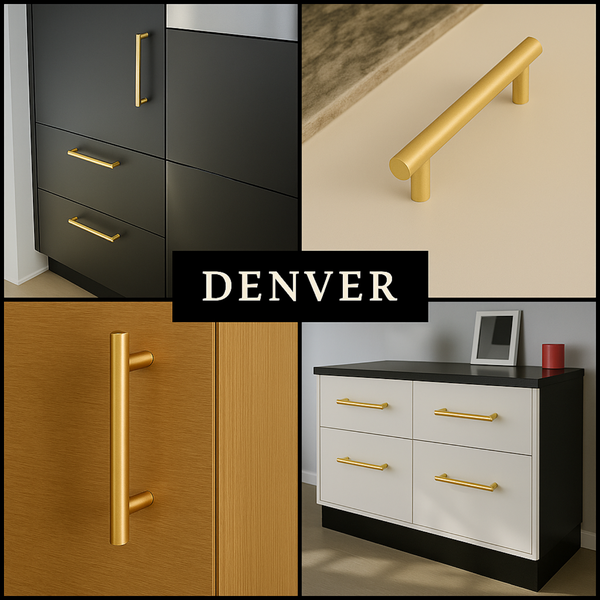 Möbelgriff Stangengriff Denver Lochabstand 128 mm Gold