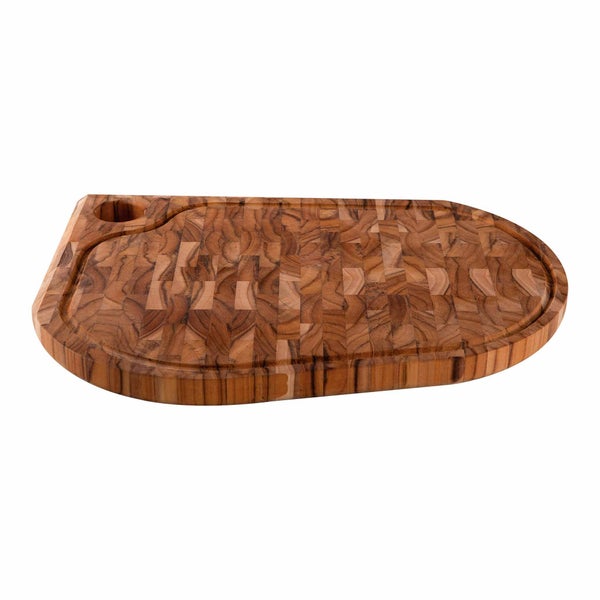 Holzschneidebrett mit Saftrille und Griffloch