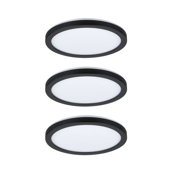 LED Panel Abia rund 300mm 3x22W 3x2200lm 2700K Schwarz matt