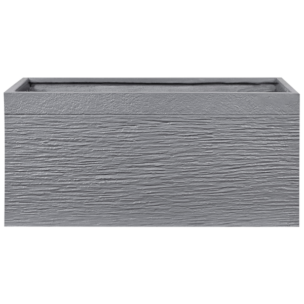 Rechteckiger Pflanzkasten mit Holzstruktur