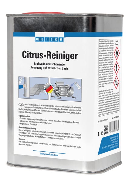 WEICON Citrusreiniger | Universalreiniger auf Citrusschalen-Extrakt | 1 L | transparent